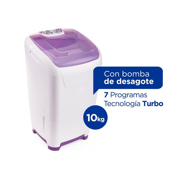 Lavarropas Semi Automático Columbia LSC 10001 de 10 kg C/Bomba de desagote - Vista 2