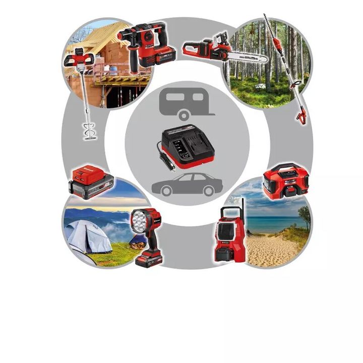 Einhell Cargador PXC Power X-Cargador para auto 3A - Vista 5