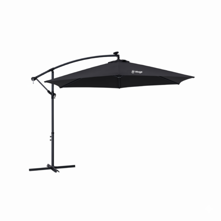 Sombrilla Parasol Lateral Waggs Grande 3m con Proteccion UV Negro