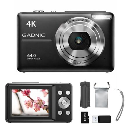 Cámara Digital Gadnic Fotos 64 mp Y Video 4K Portátil 8 Filtros
