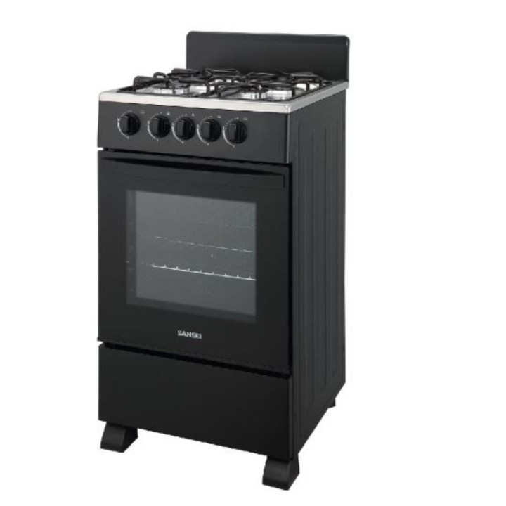 Cocina 50cm Multigas 4 Hornallas Csa-Cn50n Negra Sansei - Vista 2