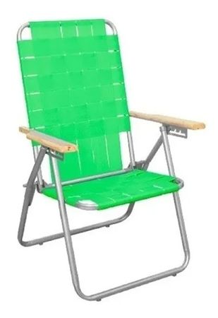 Reposera Sillon Plegable Descansar 5 Posiciones Aluminio 80001