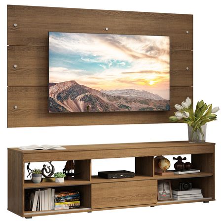 Rack Modular con panel Orlando Madesa Tv hasta 65 Pulgadas