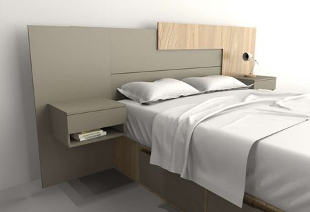 Respaldo Box 1,80m.y 2,00m. Olmo F. Gris C. Tables