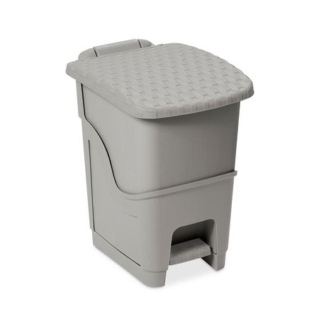 Cesto Dea Home Tacho Basurero Rattan Bin Con Pedal 18l Gris 26218/7
