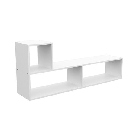 Mueble Rack Tv Led Mosconi Módulo L Combinable Living 81014 Color Blanco