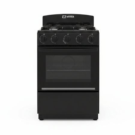 Cocina Vitta Multigas 52 Cm Puerta Y Respaldar De Vidrio (07221)