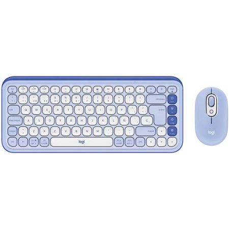 Teclado y Mouse Logitech Pop iCON Lilac Wireless