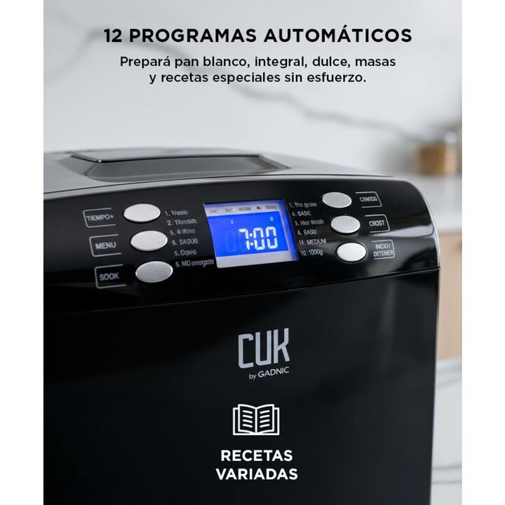 Maquina de Pan Gadnic Programable hasta 1Kg - Blanco - Vista 3