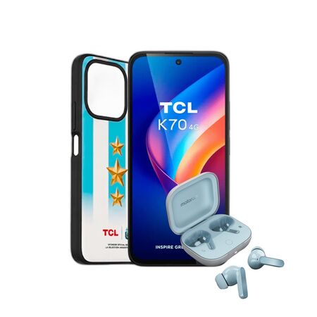 Combo TCL K70 12GB+128GB Midnight Black + Moto Buds Guitar Illusion Blue