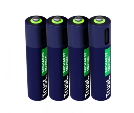 PILAS AAA RECARGABLES USB-C TRUST X4