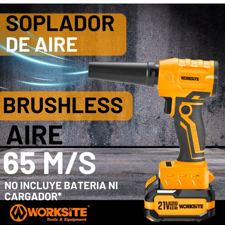 Soplador De Mano Multifunción A Batería 21v Worksite - Vista 2