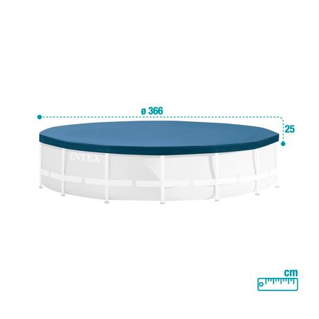 Cobertor Para Pileta Estructural Intex Redonda 366 Cm 18907/9