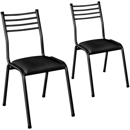 SILLA APILABLE NEGRO X 2 MUEBLES AIMARETTI