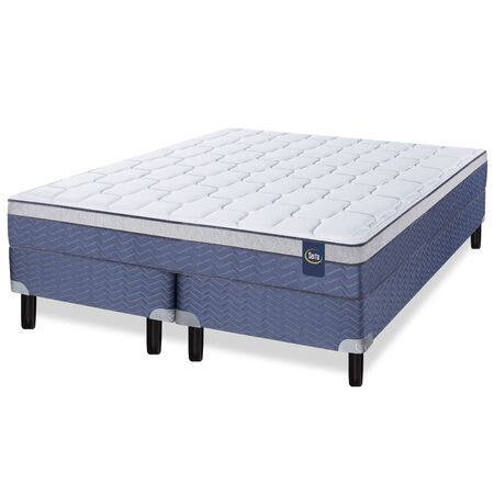 Colchon y Sommier Serta Florida Pocket Firm King size180x200x26cm Resortes Con Europillow Soft