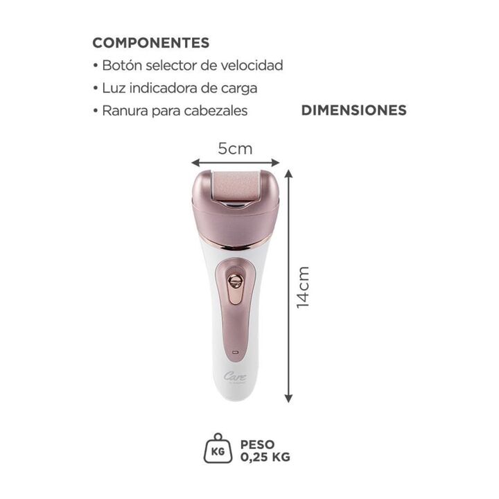 Depiladora Eléctrica Corporal Care By Gadnic 2 Velocidades Recargable IPX4 4 Cabezales Intercambiables - Vista 6