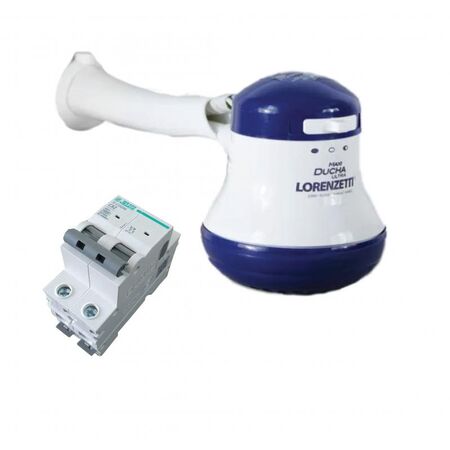 Ducha Electrica Lorenzetti Maxi 5500 W C/Prolong 30cm-Llave Termica 32 Amp