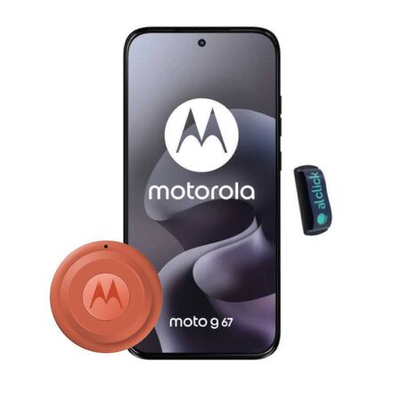 Combo Celular Motorola Moto G67 256/4GB NFC Gris + Localizador Moto TAG 2 GPS
