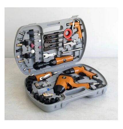 Kit Herramientas Neumaticas Versa Neu150 Accesorios Maletin Gris
