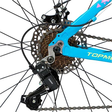 Bicicleta Mountain Bike Topmega Regal R29 Aluminio Celeste/Amarillo/Rosa Talle S