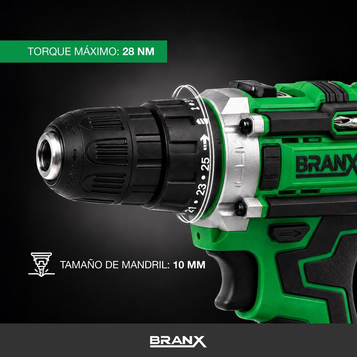Taladro Atornillador Inalmbrico Branx Bateria 18v Litio - Vista 6