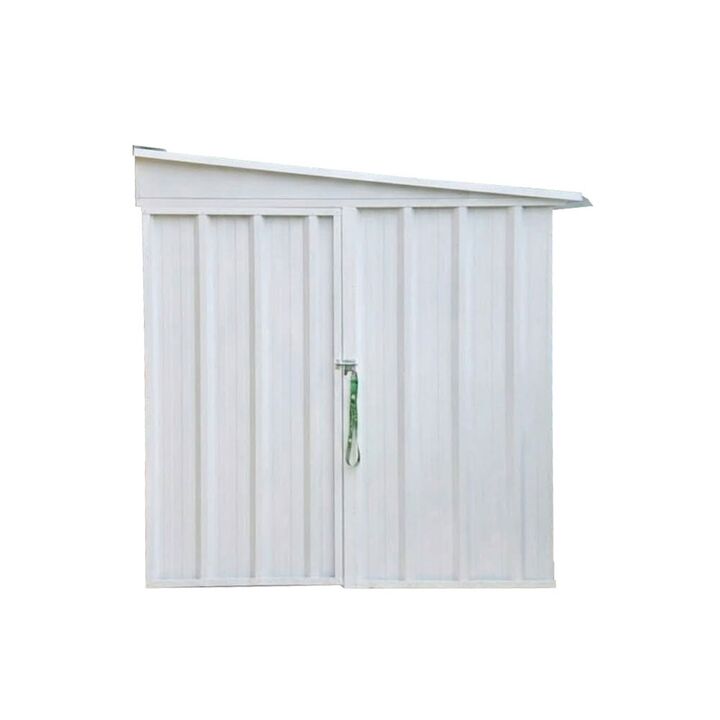 Armario Deposito Galpon de jardin Casi 2x2x2 Techo 1 agua Blanco DON ACERO - Vista 1