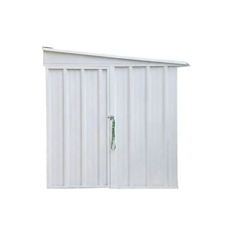 Armario Deposito  Galpon de jardin Casi 2x2x2 Techo 1 agua Blanco DON ACERO 