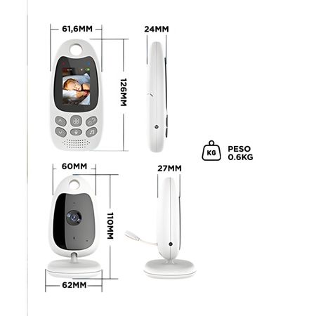 Baby Call Gadnic Cámara Monitor Seguridad Bebés Intercomunicador