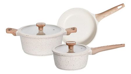 Batería De Cocina 3 Piezas Onix Utile Antiadherente Beige Beige