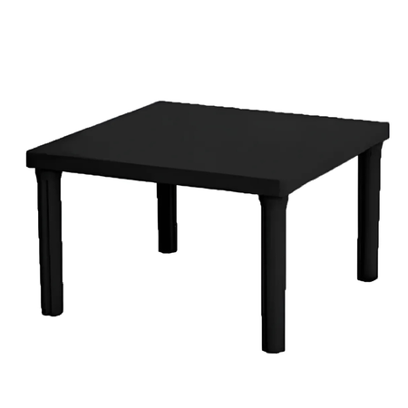 mesa ratona cuadrada de plástico jardín exterior bari color negro