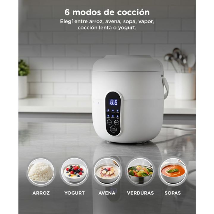 Arrocera Eléctrica Riceron Gadnic Olla Eléctrica Vaporera Multi Función 1.5L - Vista 5