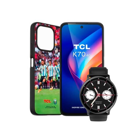 Combo TCL K70 12GB+128GB Midnight Black + Smartwatch Dekkin SW-003