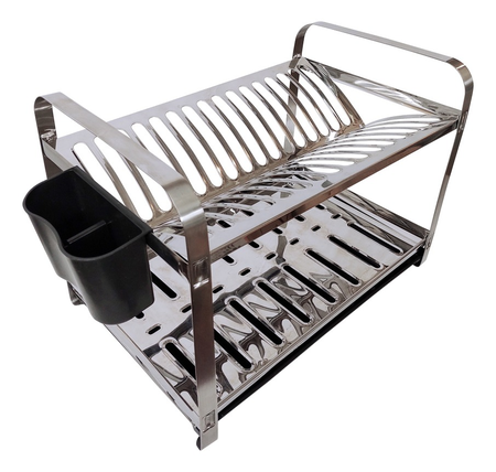 Escurridor Secaplatos 16 Platos Makinox Acero Inox C Bandeja Gris