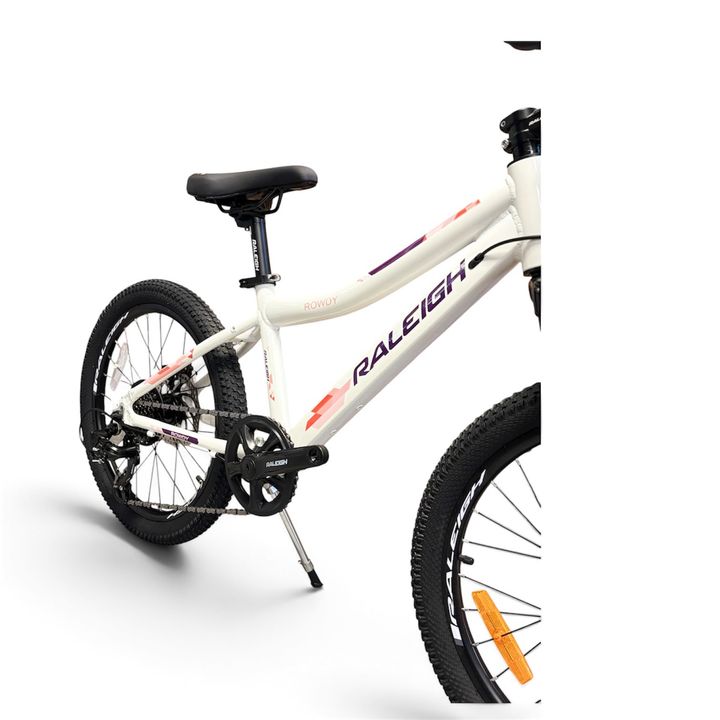 Bicicleta Raleigh Rowdy D / Blanco/Rosa / Frenos a disco mecánicos / Cuadro de aluminio / 7Vel. / Rodado 20". - Vista 3