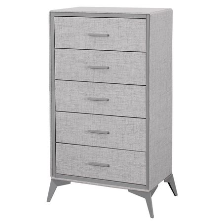 Cajonera | Organizador Dalton 5 Cajones Gris Metal Tela 231027