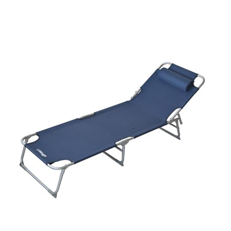 Reposera Plegable Reforzada Waggs 8 Posiciones Cama Exterior aZUL