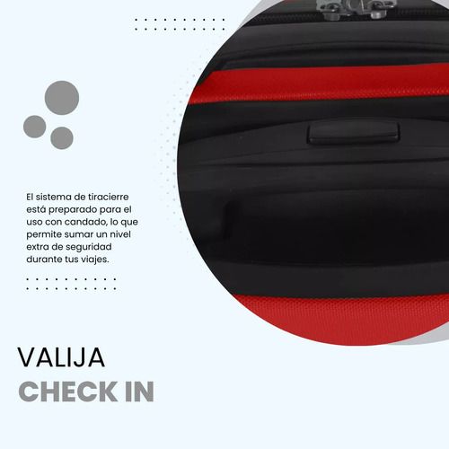 Valija Chica Cabina Rígida Roja Checkin Low Cost Abs Fuerte Carrión modelo 39111 - Vista 4