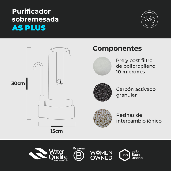 Filtro Purificador de Agua Anti Arsénico DVIGI AS PLUS - Vista 4