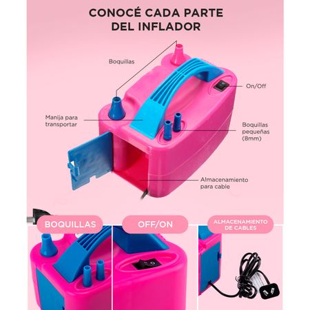 Inflador De Globos Eléctrico Gadnic 2 Inyectores 600W