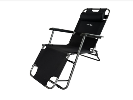 Reposera Tela Pca18ne Negro Pram Premium Home
