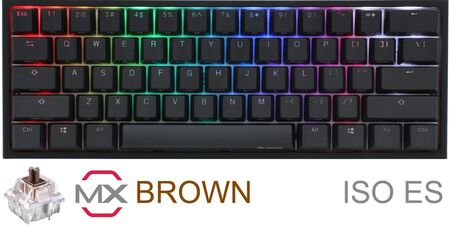 Teclado Gamer Ducky One 2 Mini RGB Cherry Mx Brown Double-shot Pbt Mecanico