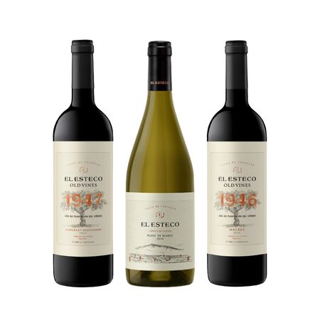 Set Vinos Combinados El Esteco Seleccion x 3 Con Estuche