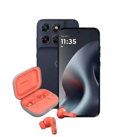 Combo Moto G Max 8+256GB Overture + Moto Buds Guitar Peach Pink