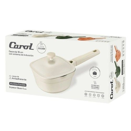 Cacerola Antiadherente Carol 18cm de Aluminio Fundido Verde - Vista 4