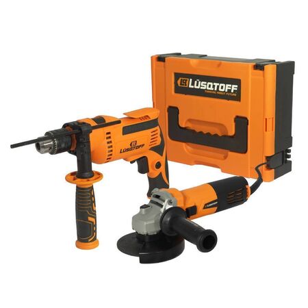Maletín Lusqtoff - Kit Amoladora + Taladro 720W/650W KATL-8
