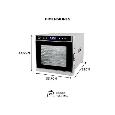 Deshidratador de Alimentos Gadnic 8 Bandejas