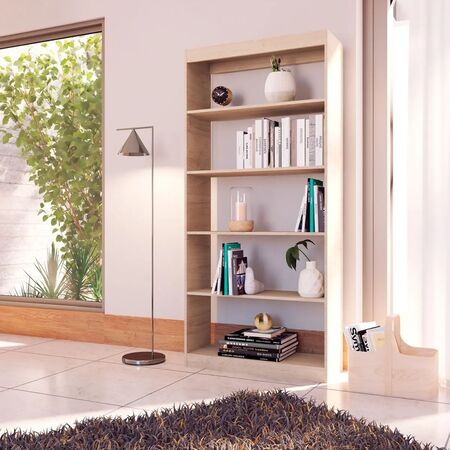 Biblioteca Alta Fiplasto Bl6004 Melamina 5 Estantes 83cm