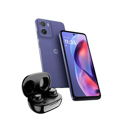 Combo Celular Motorola Moto E15 Lavender 2+64gb + Auriculares Inalambricos Bluetooth TWS Dekkin