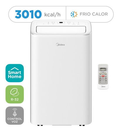 Aire Portátil Smart Midea 3010 Kcal/h Frío Calor Blanco
