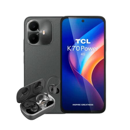 Combo TCL K70 Power 4+256GB Gris + Auriculares TWS Dekkin